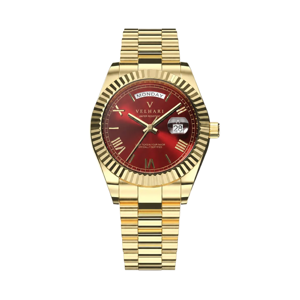 Santos Gold Crimson Classic Automatic Watch